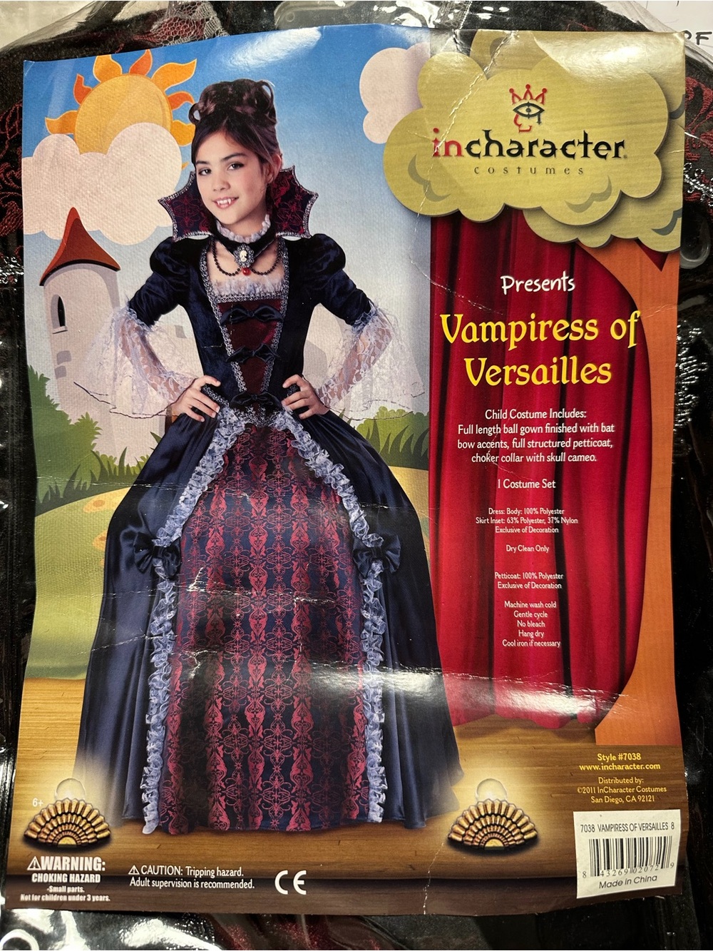 Vampiress of Versailles Kids Costume - Black & Red